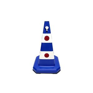 Cône de signalisation Ultra en PVC bleu avec base lestée, yeux de chat, qualité ingénieur, 60 cm, barrière de sécurité, grossiste turc 12352 TK - Product Image 2