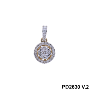 จี้รัศมีสวยงาม0.33กะรัตเพชรและชุบโรเดียม14KT/18KT โกลด์ดีไซน์คลาสสิกสำหรับผู้หญิง - Product Image 5