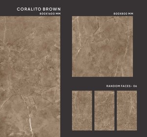 Azulejos de losa mate de cuerpo esmaltado vitrificado de porcelana pulida, efecto de tallado de tamaño de 800x1600mm para decoración de paredes interiores de oficina - Product Image 3