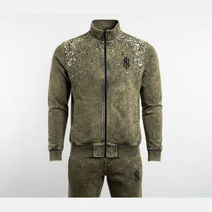 Men Color Blocking Waterproof Tracksuit Full <b>Zip</b> <b>Hoodie</b> Side <b>Pockets</b> Casual Wear Autumn Season 100% Cotton Blend Regular Fit - Product Image 5