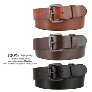 Ceinture en cuir de qualité supérieure avec boucle en métal en cuir de buffle de haute qualité, accessoire de mode durable pour hommes - Product Image 2