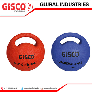 Gisco Rubber <b>Medicine</b> <b>Balls</b> <b>with</b> <b>Handle</b> for Comprehensive Fitness Exercise - Product Image 4