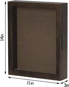 Marco de caja de sombra profunda 11x14, caja de sombra con bisagras con puerta, cajas de sombra de Apertura frontal vitrinas para flores coleccionables - Product Image 2