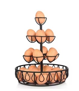 Soporte de Metal para huevos de hierro duradero para uso diario en la cocina, soporte de exhibición de almacenamiento decorativo para el hogar y el restaurante - Product Image 5