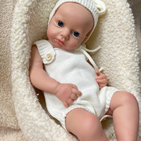 Poupée reborn lavable en silicone souple pour enfants, faite à la main, potelée, bébé garçon/fille, yeux ouverts LouoLou