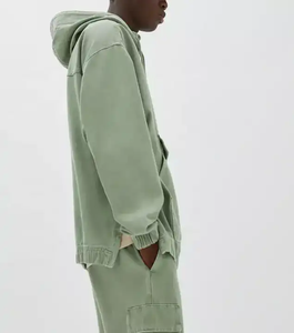 baggy pants sweatsuits Streetwear Boxy Fit Washed Hoodie Unisex Heavy <b>Weight</b> <b>Stand</b> Collar Pullover Half Zip Sweatshirt 2026 - Product Image 6