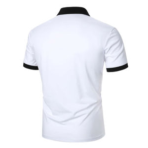 Manga corta informal para hombre de la mejor calidad para Polo Tela de lona transpirable en colores lisos personalizados Servicio OEM disponible - Product Image 4