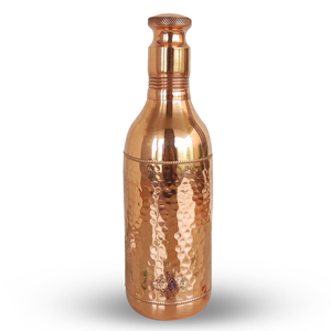 IndianArtVilla Botella de diseño con forma de olla martillada de cobre puro, mezcla y servicio de bebidas-Barware - Product Image 1