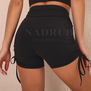Venta al por mayor Mujeres Booty Shorts Spandex High Rise Shorts Para Workout Lounge OEM Mujeres Booty Shorts - Product Image 5