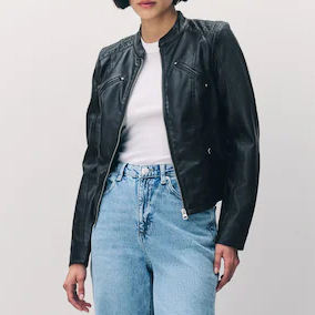 Veste en cuir véritable gaufré de luxe pour hommes, toutes tailles, col rabattu, teinture unie, service OEM disponible - Product Image 3