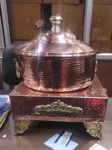 Haute qualité nouvellement élégant cuivre martelé chauffe-plat haut vente à la main dessus de table traditionnel classique cuivre chauffe-plat - Product Image 6