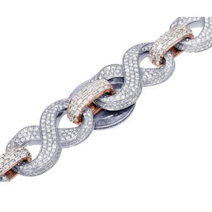 Meilleure qualité 925 argent Sterling personnalisé glacé diamant nouvelle chaîne de mode avec diamants blancs unisexe chaîne de style Hip Hop - Product Image 2