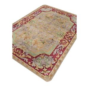 Tapis en laine noués à la main Aalam Pae-5916, motif médaillon rose et violet, pour la décoration de la maison, salon, couloir, 9x12, nouveau produit - Product Image 2