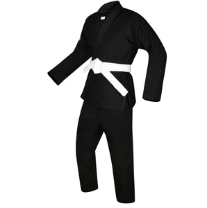 Traje de Jiu Jitsu Brasileño Negro en Oferta con Logotipos Personalizados, 100% Algodón, Duradero y Transpirable - Compra al por Mayor para Marcas Privadas - Product Image 4