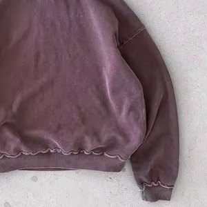 Fabricantes de Ropa al por Mayor, Sudadera con Capucha Personalizada de Corte Regular, 100% Algodón, con Cierre, Bolsillo, Lavado Ácido, Aspecto Desgastado, Tinte Liso - Product Image 6