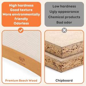 Folding Luxury <b>Cat</b> Scratcher Bed with Natural Sisal & Wood Frame 23.6" Large Modern Classic <b>Scratch</b> <b>Pad</b> for Indoor <b>Cats</b> - Product Image 6