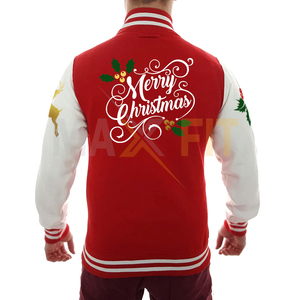 2025 Customized MAXFIT ENTERPRISES Men's Varsity <b>Jacket</b> <b>Christmas</b> Patch Stand Front Good Quality Canvas Multiple Colors - Product Image 3