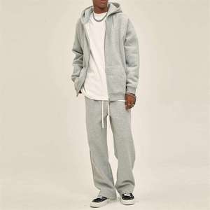 Conjunto de trajes cálidos para hombre, conjuntos de ropa de Otoño Invierno, sudadera con cremallera y cuello levantado, pantalones, chándales cálidos, sudaderas para hombre - Product Image 1