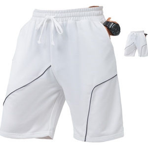 Shorts de course de nuit pour homme, décontractés, à motif uni, épais, réfléchissants, imperméables, anti-plis, respirants, taille mi-haute élastique - Product Image 1