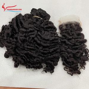 MEILLEURE VENTE 2025: Vapeur Fuzz Curl Trame Cheveux Super Double Dessiné Vietnamien Extensions de Cheveux Humains - Product Image 3