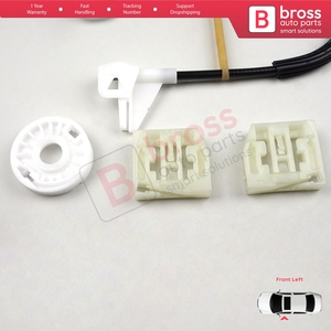Juego de reparación de regulador de ventanilla eléctrica BWR543 puerta delantera izquierda para Octavia MK1 1U 1U2 1U5 2001-2010 4/5 puerta Facelift 1U0837461B - Product Image 6