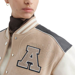 Veste Letterman surdimensionnée Veste Letterman en matériaux durables Veste Letterman pour femmes en tissu avec logo personnalisé - Product Image 5