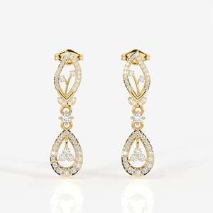 Lumia Lab-Grown Diamond Wedding Earrings with 14K Gold Elegant Diamond Jewelry - Product Image 1