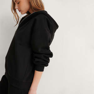 Femmes 100% coton quart fermeture éclair à capuche goutte épaule Streetwear surdimensionné femmes sweats à capuche 1/4 pull Logo personnalisé OEM vente en gros - Product Image 3