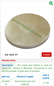 ทั่งแบบกลม06A-01เครื่องมือเครื่องประดับอุปกรณ์ที่จำเป็นสำหรับช่างอัญมณี - Product Image 2