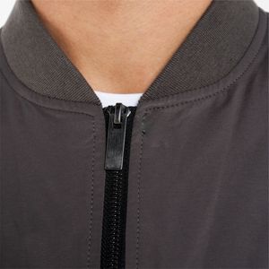 Blouson d'aviateur Longline en zinc-Coupe régulière avec encolure de baseball, poches sur les manches et les hanches, poche utilitaire et fête élégante - Product Image 4