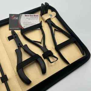 Kit de herramientas Premium Microlink con alicates para extensiones de cabello de acero inoxidable negro mate, Tijera para cortar el cabello, lazo para tirar del cabello personalizado - Product Image 3