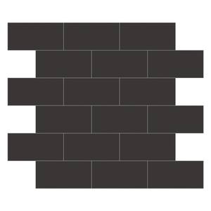 Geometry Of Design Rectabricks 2x4 Fullbody Porcelain Ceramic <b>Mosaic</b> Tile Matt For Hotels & Restaurants Dining area walls - Product Image 1