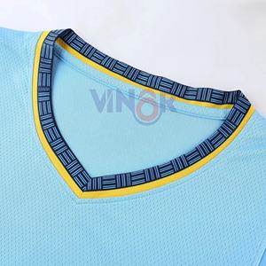 Vente en gros vierge personnalisée Ensemble d'uniformes de basket-ball à séchage rapide respirant imprimé par sublimation pour hommes Service OEM - Product Image 6