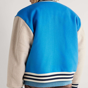 Oem Custom Satin Varsity Baseball Letterman <b>Jackets</b> Customized Varsity <b>Jacket</b> Chenille <b>Mens</b> Varsity <b>Jacket</b> with Leather Sleeves - Product Image 3