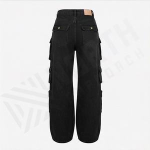 Pantalones Vaqueros Casuales de Cintura Plana para Mujer, Invierno, Alta Calidad, 100% Algodón, Resistentes al Viento, Transpirables, Venta al por Mayor, Personalizados, Nuevos - Product Image 2