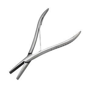 Pince à extensions de cheveux avec rainure lisse, 7 pouces, dents plates, argent, acier inoxydable, outils pour extensions de cheveux pré-collées - Product Image 4