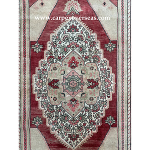 Beau et doux tapis turc en coton tissé à la main authentique pour la maison lavable et résistant aux taches - Product Image 2
