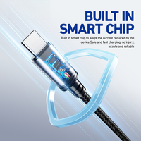 Câble en nylon Type-C 18W de haute qualité avec conducteur en cuivre pur pour iPhone 15/16, charge rapide 3A, 1m/2m/3m