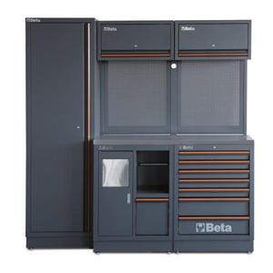 Combinaison d'équipement d'atelier BETA C45PRO 2.0 CX avec caractéristiques de stockage d'outils durables - Product Image 1