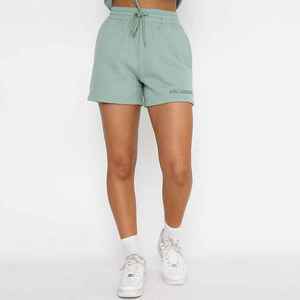 กางเกงขาสั้นเอวกลางสำหรับผู้หญิงกางเกงออกกำลังกายผ้าฝ้ายแห้งเร็ว100% ออกกำลังกายใส่สบายระบายอากาศได้ดี - Product Image 2