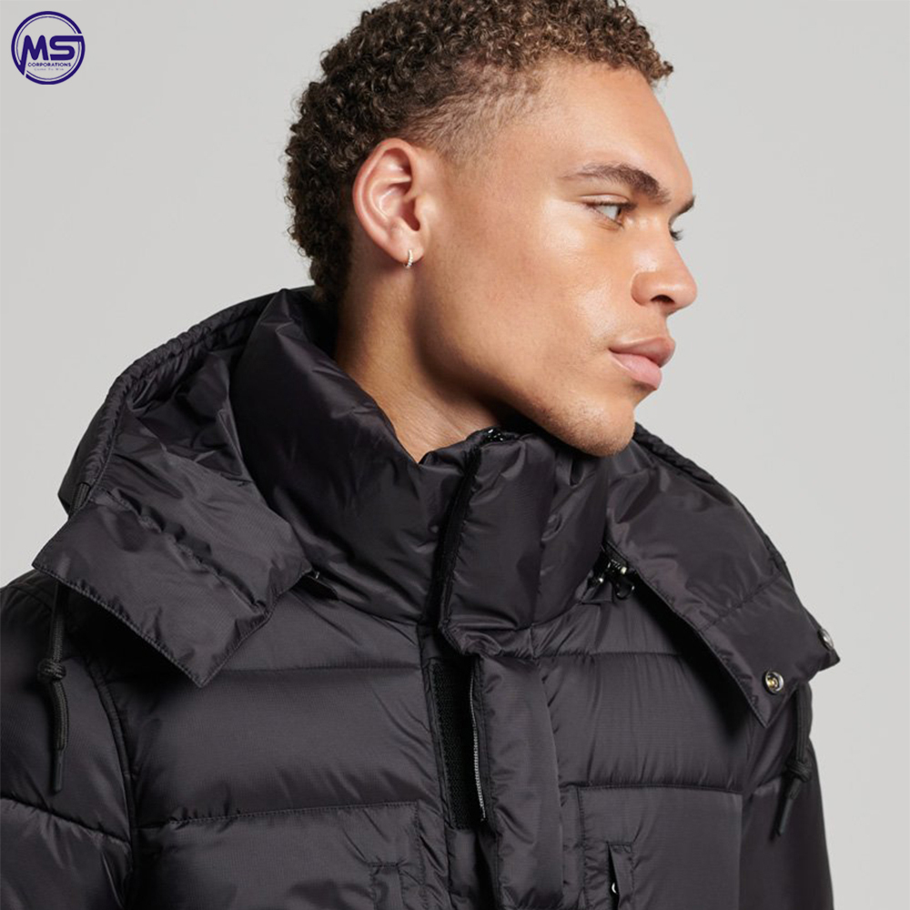Winter Wear With OEM Soft Best Quality Top Hot Sale Low Price Reflective Design Long Puffer Jacket Men · image 5