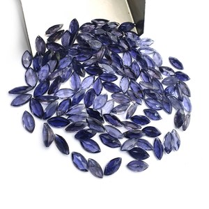Marquise Cut Blue Iolite Gemstone Cristal naturel à facettes en vrac pour bijoux et guérison Pierre taillée brillamment polie - Product Image 3
