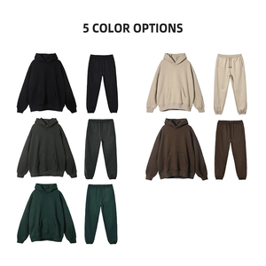 Sudaderas con capucha de algodón 100% de alta calidad de gran tamaño 500G estampado polar Streetwear sudaderas con capucha pantalones de chándal en blanco sudaderas con capucha de gota de hombro - Product Image 2