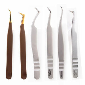 Juego de 6 Pinzas para Pestañas de 12 cm, Esterilizadas a Alta Temperatura, Reutilizables, de Acero Inoxidable, Certificación CE, 1 Año de Garantía, 5 Colores - Product Image 2