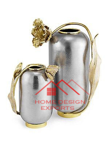 Vase à fleurs décoratif de table, design en fonte, vase à fleurs en métal, design de pot en métal, vase en aluminium plaqué moderne - Product Image 6