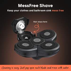 Cabezales de Repuesto para Afeitadora Eléctrica Impermeable, para Uso en Seco y Húmedo, IPX7, Idioma de Funcionamiento Alemán, Afeitadora Rotatoria Lavable - Product Image 2