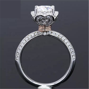 NOVAMART Fine 1.5 Carat Sparkle Stunner Sterling Silver Moissanite <b>Ring</b> D VVS1 GRA Certified Wholesale Export - Product Image 2