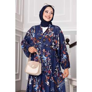 Robe Hijab en Viscose avec Robe Bleu Marine - Product Image 4