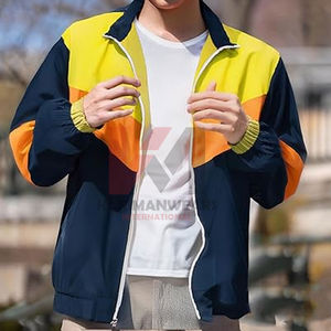 Veste coupe-vent rétro vintage années 80 et 90 Hommes Femmes Color Block Légère Veste zippée Hip Hop Streetwear Vêtements d'extérieur - Product Image 4