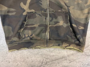 Sudadera con Capucha para Hombre, Nueva, Personalizada, con Hombros Caídos, 420 GSM, Algodón, Estampado Completo, Corte Cuadrado, Camuflaje, Estilo Vintage, Desgastado, con Cierre - Product Image 3